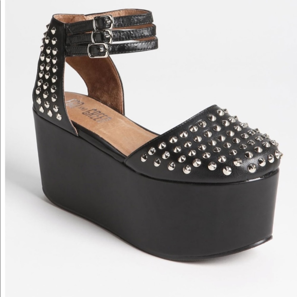 Black platform shoes
